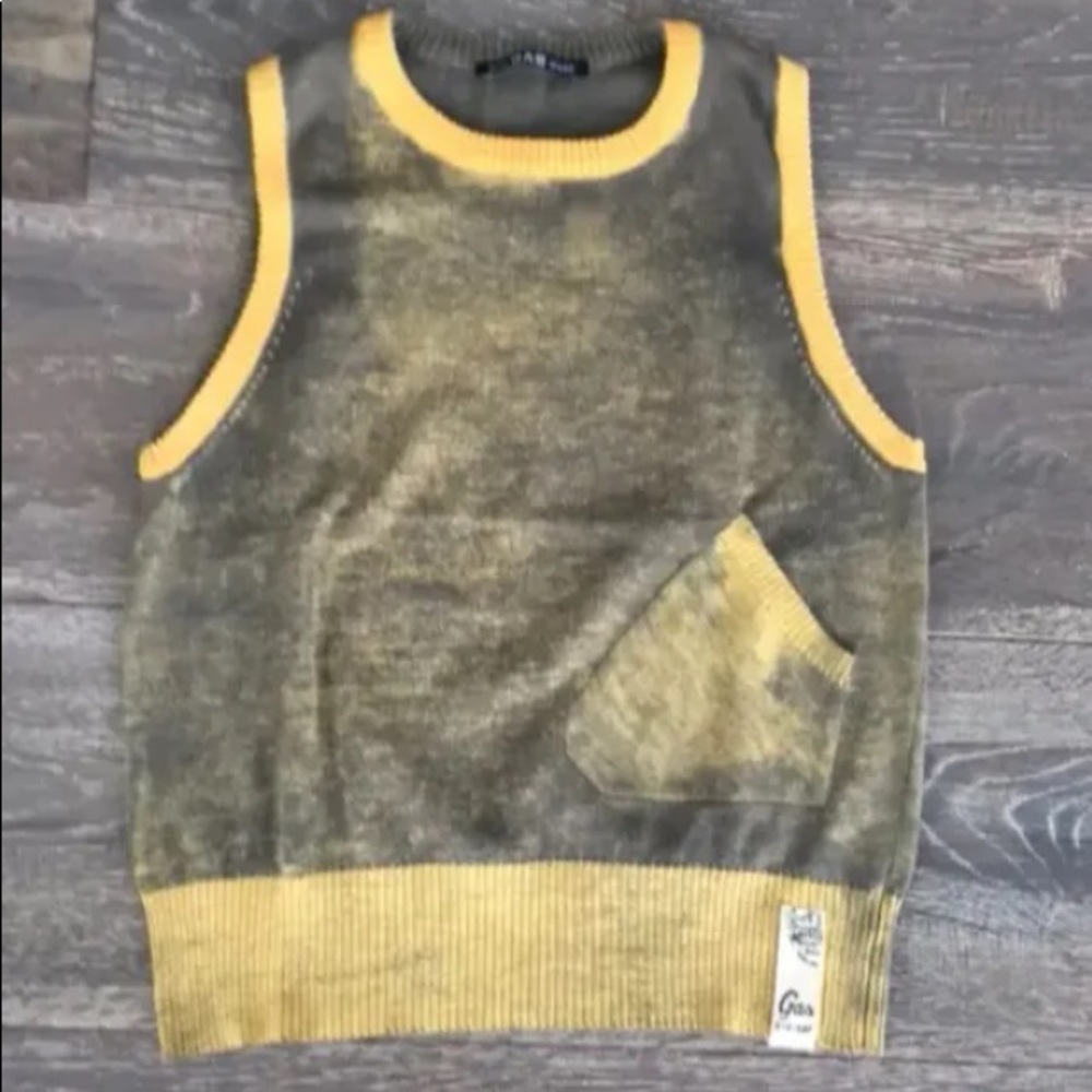 Blue gas jeans vest